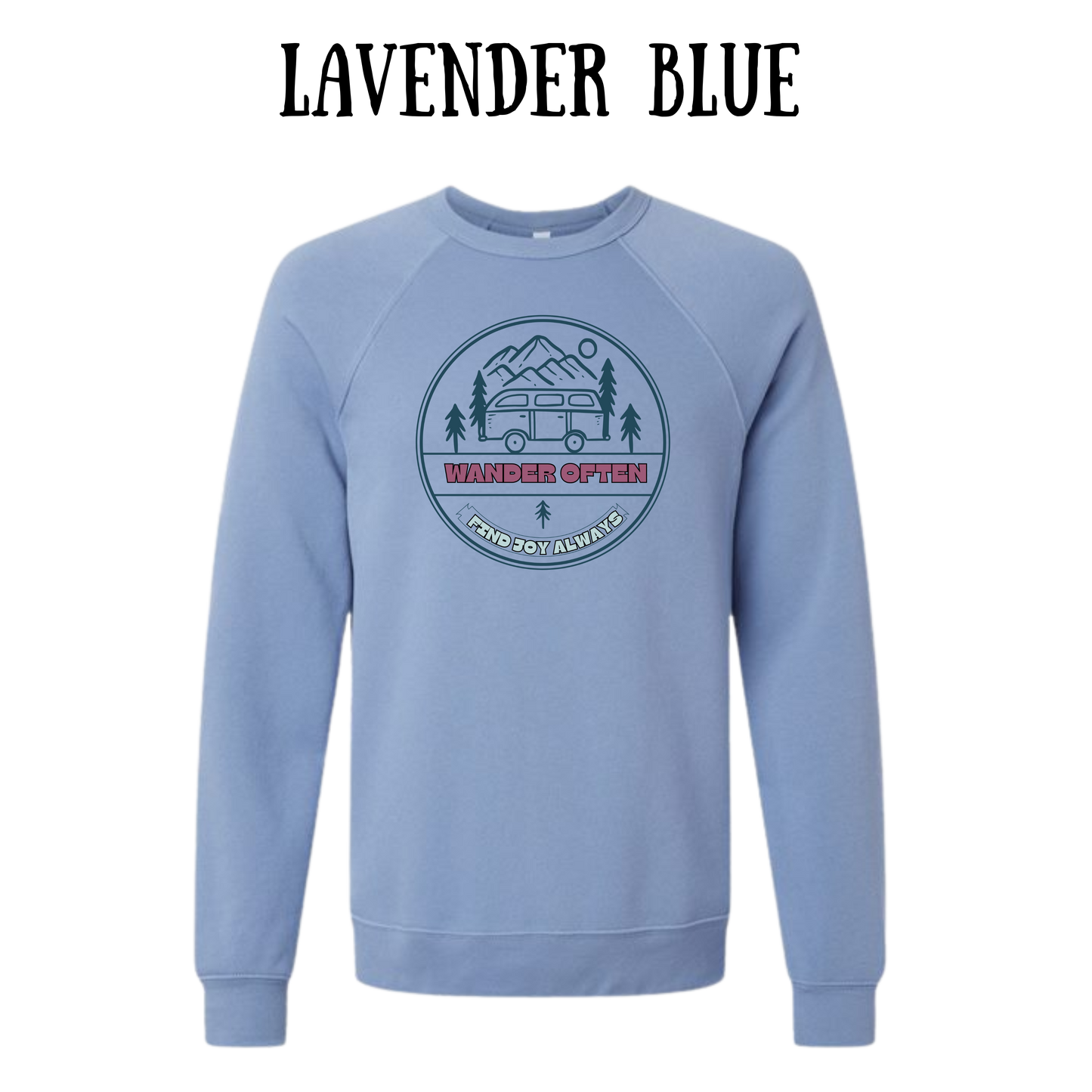 CP - Wander Often - Sponge Fleece Raglan Sweatshirt - Blues, Purples