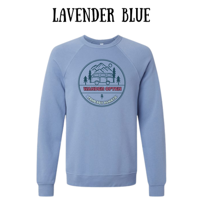CP - Wander Often - Sponge Fleece Raglan Sweatshirt - Blues, Purples