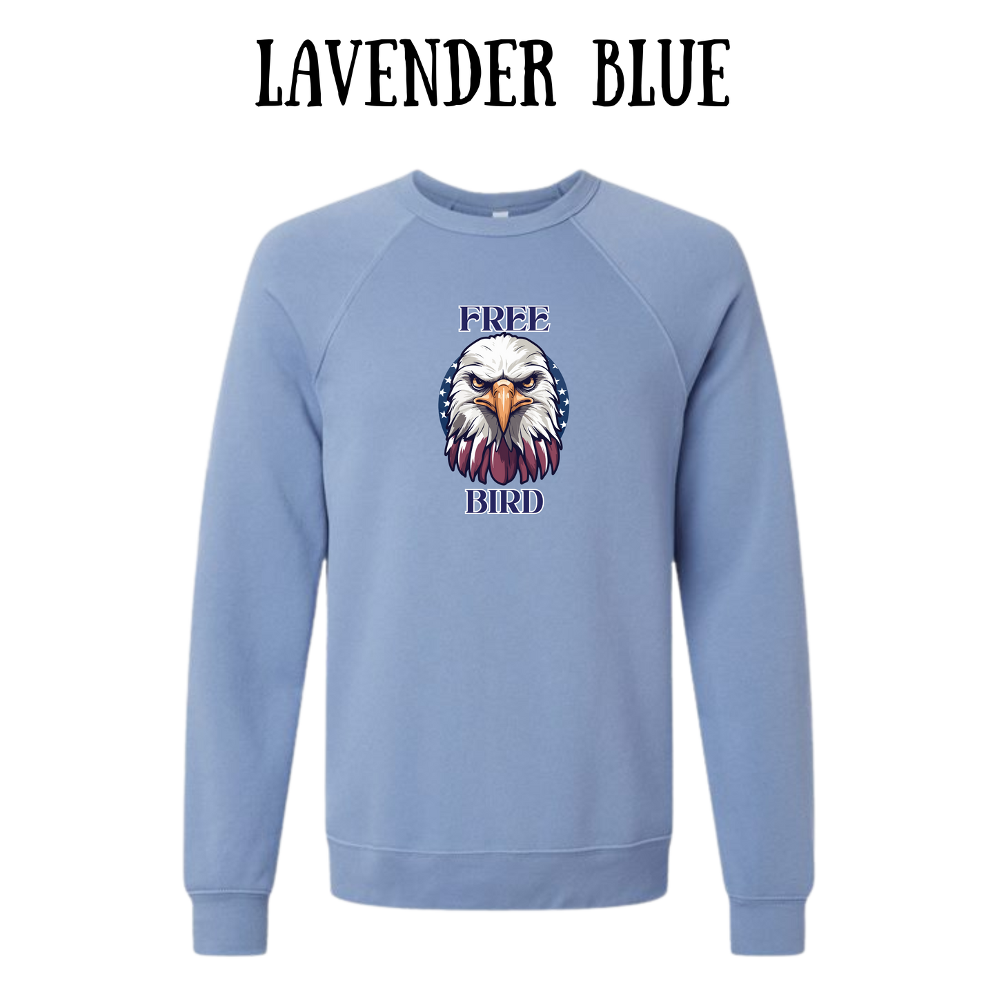 PP - Free Bird - Sponge Fleece Raglan Sweatshirt - Blues, Purples