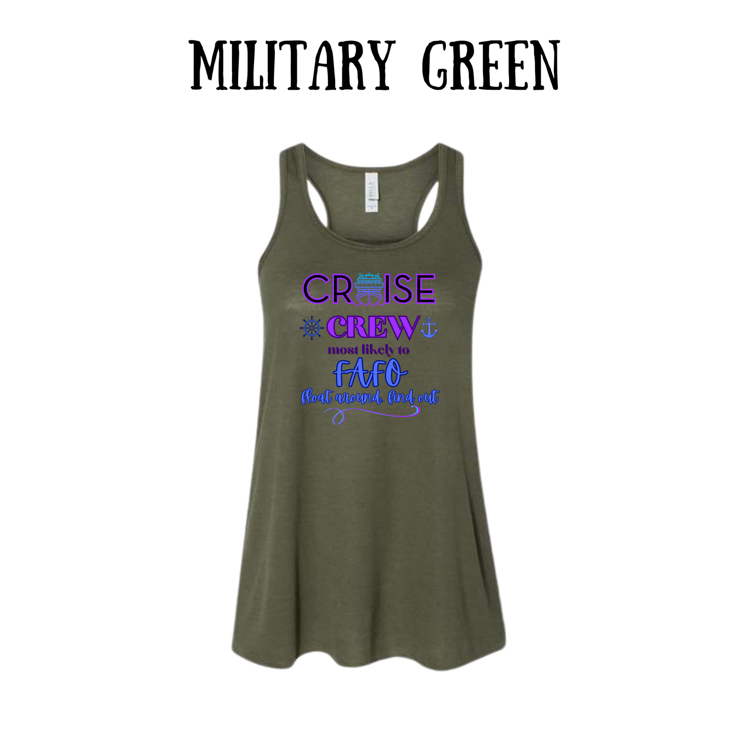 VP - Cruise Crew FAFO - Women's Flowy Racerback Tank