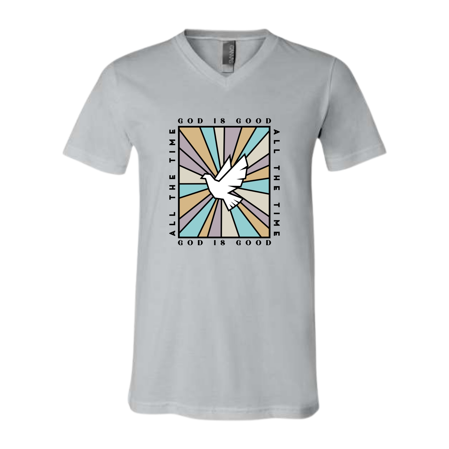 God Is Good - Bella+Canvas - Unisex V-Neck - Neutral Colors