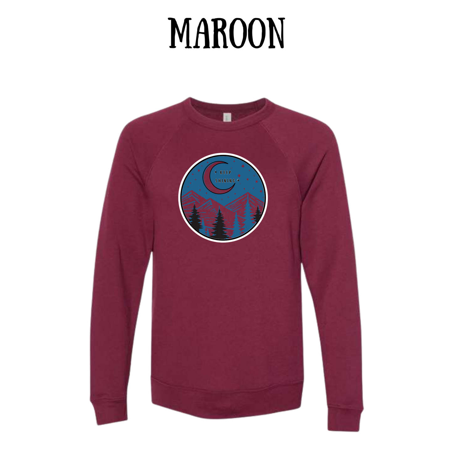 OP - Keep Shining - Sponge Fleece Raglan Sweatshirt - Assorted Colors