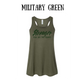 stronger than day two cramps - women's flowy racerback tank