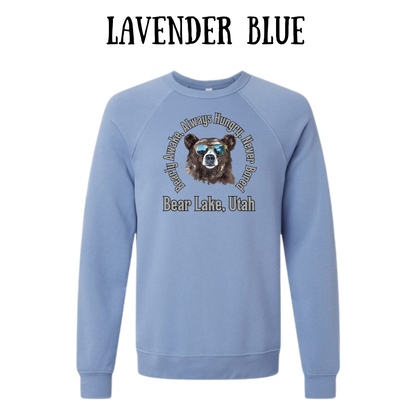 CP - Bear Lake Utah - Sponge Fleece Raglan Sweatshirt - Blues, Purples