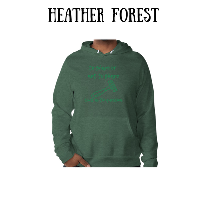 to shave or not to shave - sponge fleece hoodie - greens, neutrals