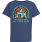 What Happens At The Campground - Comfort Colors - Heavyweight Youth Tee - Neutral Colors & Blues