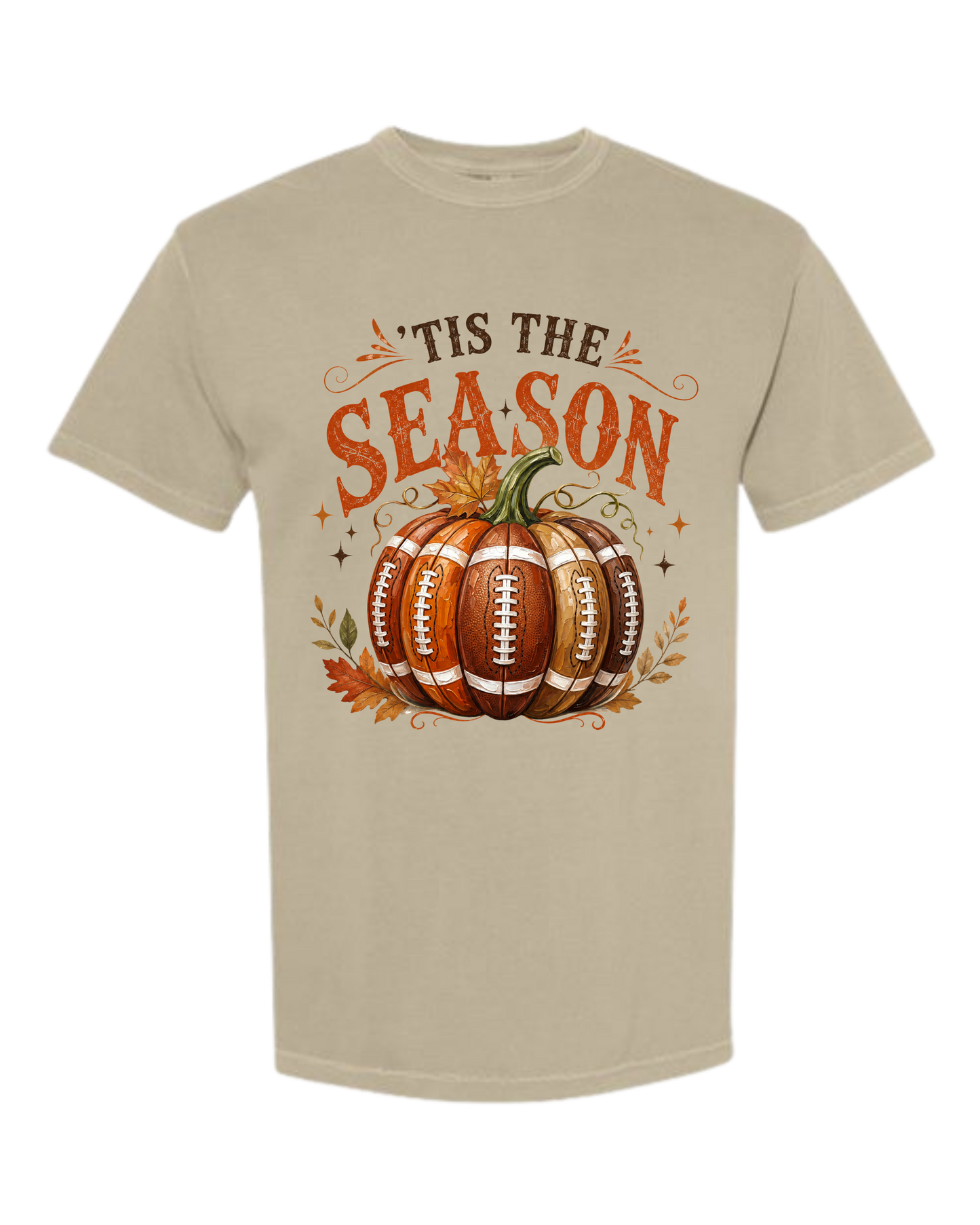 'Tis Football Season - Comfort Colors - Heavyweight Unisex Tee - Neutral Colors