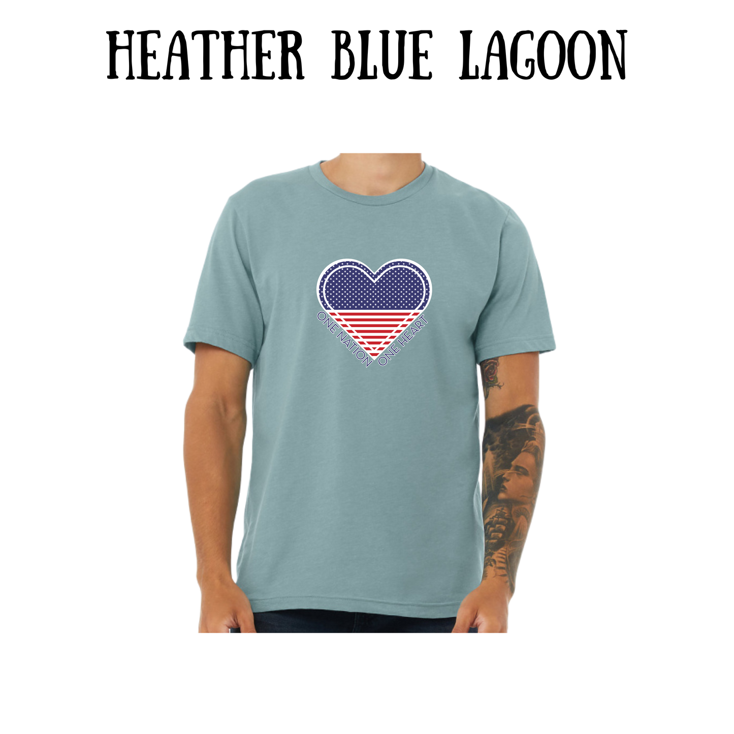 PP - One Nation One Heart - Unisex Tee - Blues
