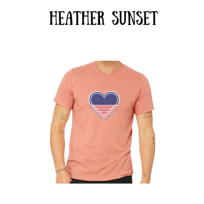 PP - One Nation One Heart - Unisex Tee - Yellows, Oranges, Reds