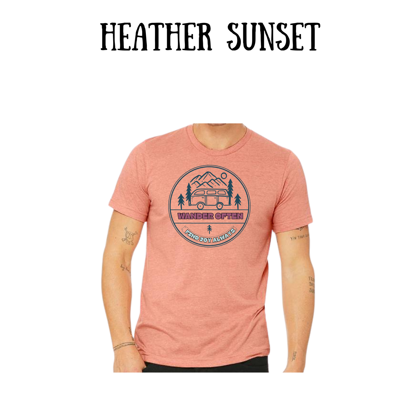 CP - Wander Often - Unisex Tee - Yellows, Oranges, Reds