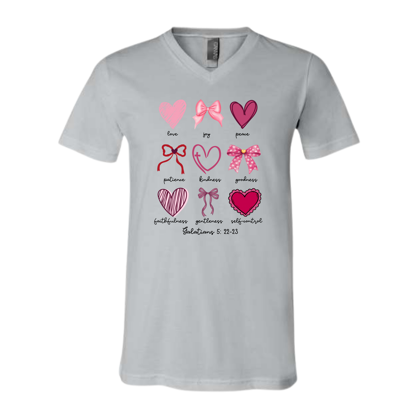 Galatians 5 - Valentines - Bella+Canvas - Unisex V-Neck - Neutral Colors