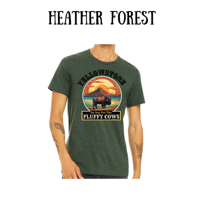 CP - Yellowstone: Fluffy Cows - Unisex Tee - Greens