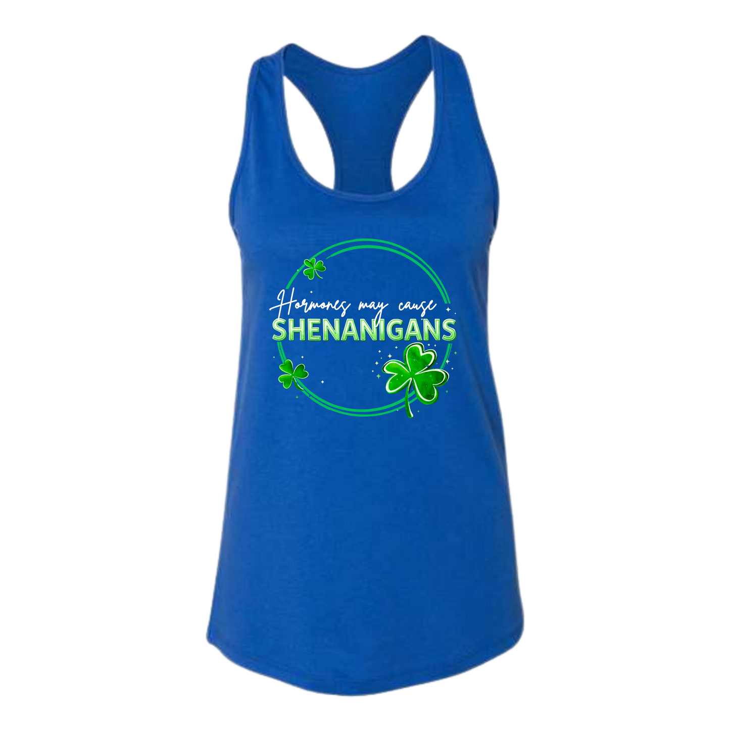 Hormones May Cause Shenanigans - Bella+Canvas - Women's Jersey Racerback Tank