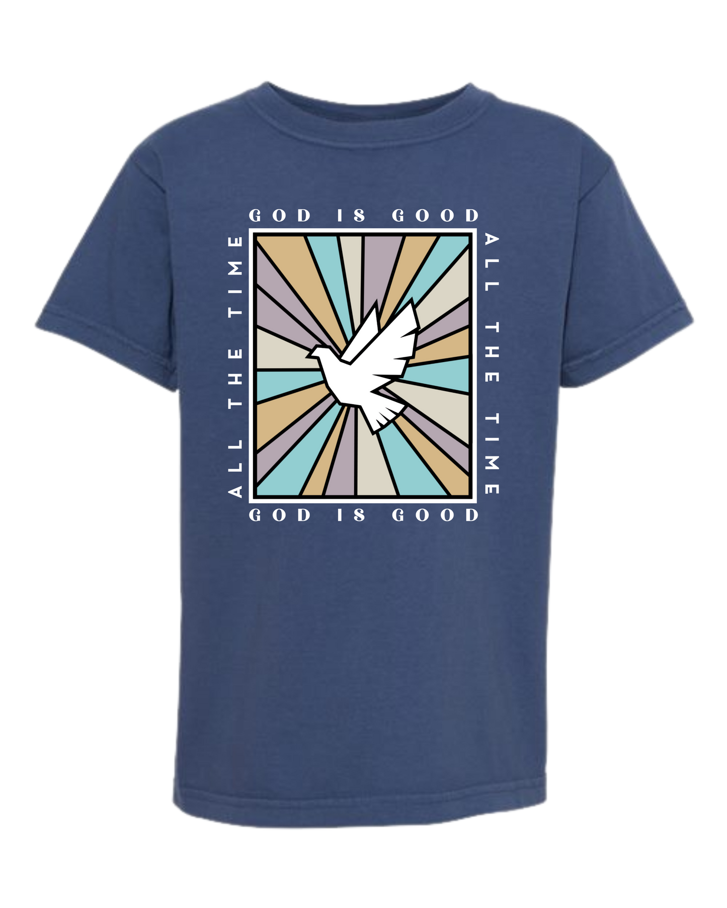 God Is Good - Comfort Colors - Heavyweight Youth Tee - Neutral Colors & Blues