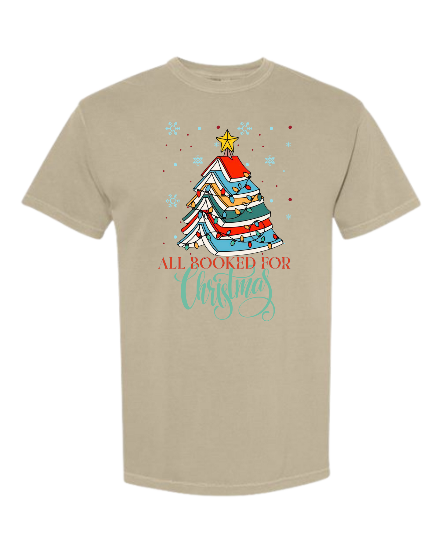 All Booked For Christmas- Comfort Colors - Heavyweight Unisex Tee - Neutrals