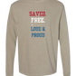 Saved. Free. Loud & Proud - Comfort Colors - Heavyweight Long Sleeve Tee - Neutral Colors