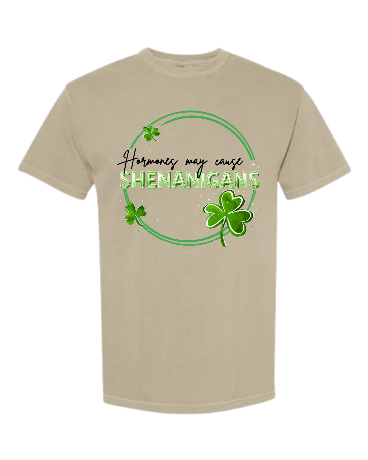 Hormones May Cause Shenanigans - Comfort Colors - Heavyweight Unisex Tee - Neutral Colors