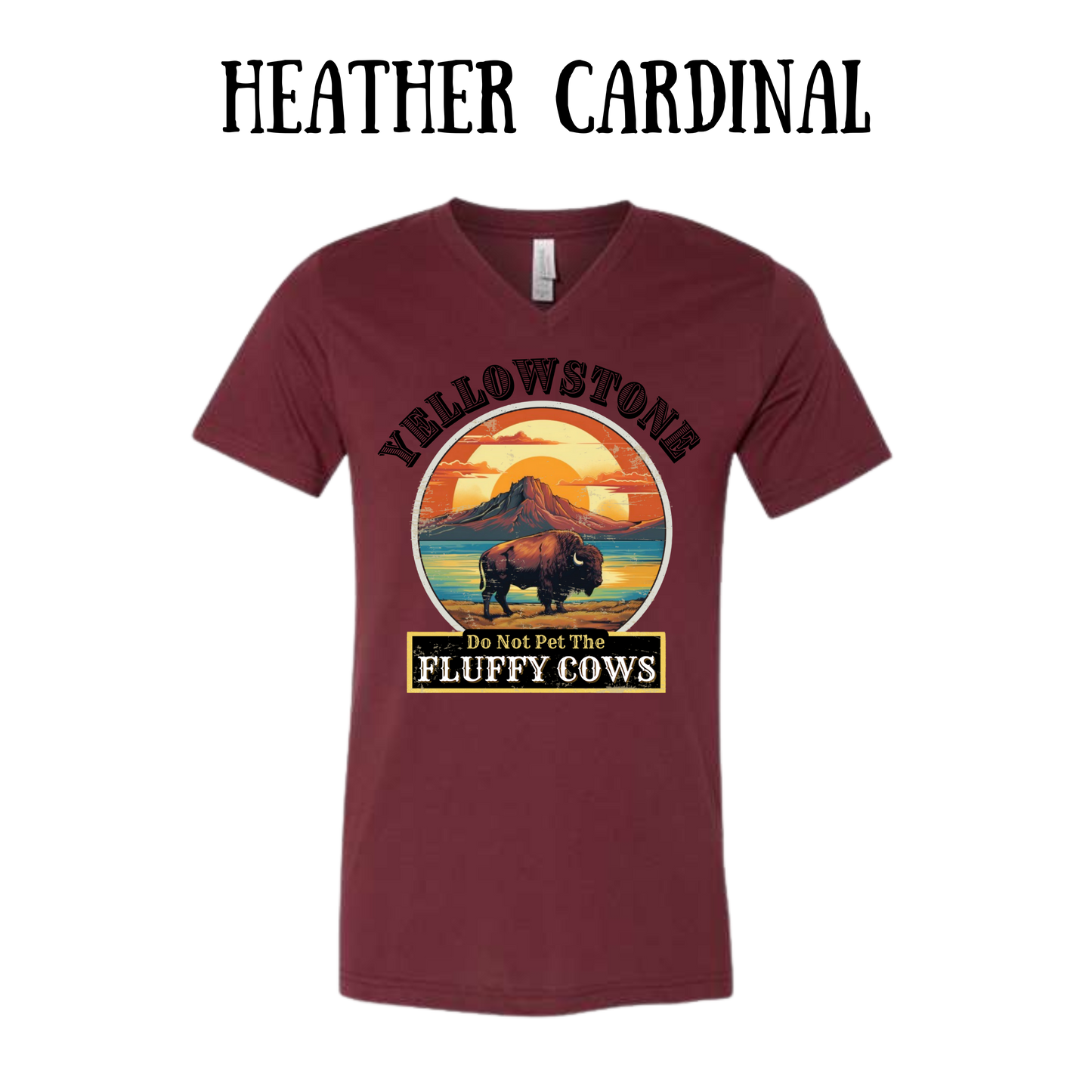 CP - Yellowstone: Fluffy Cows - Unisex V-Neck - Assorted Colors