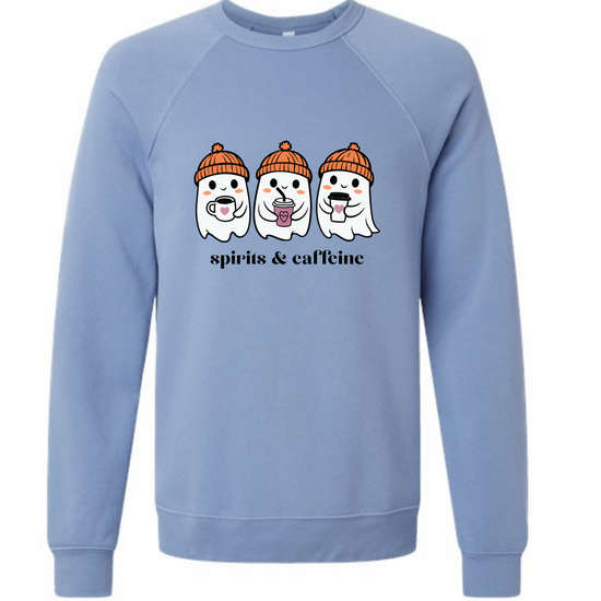 HP - Spirits & Caffeine - Sponge Fleece Raglan Sweatshirt - Blues, Purples