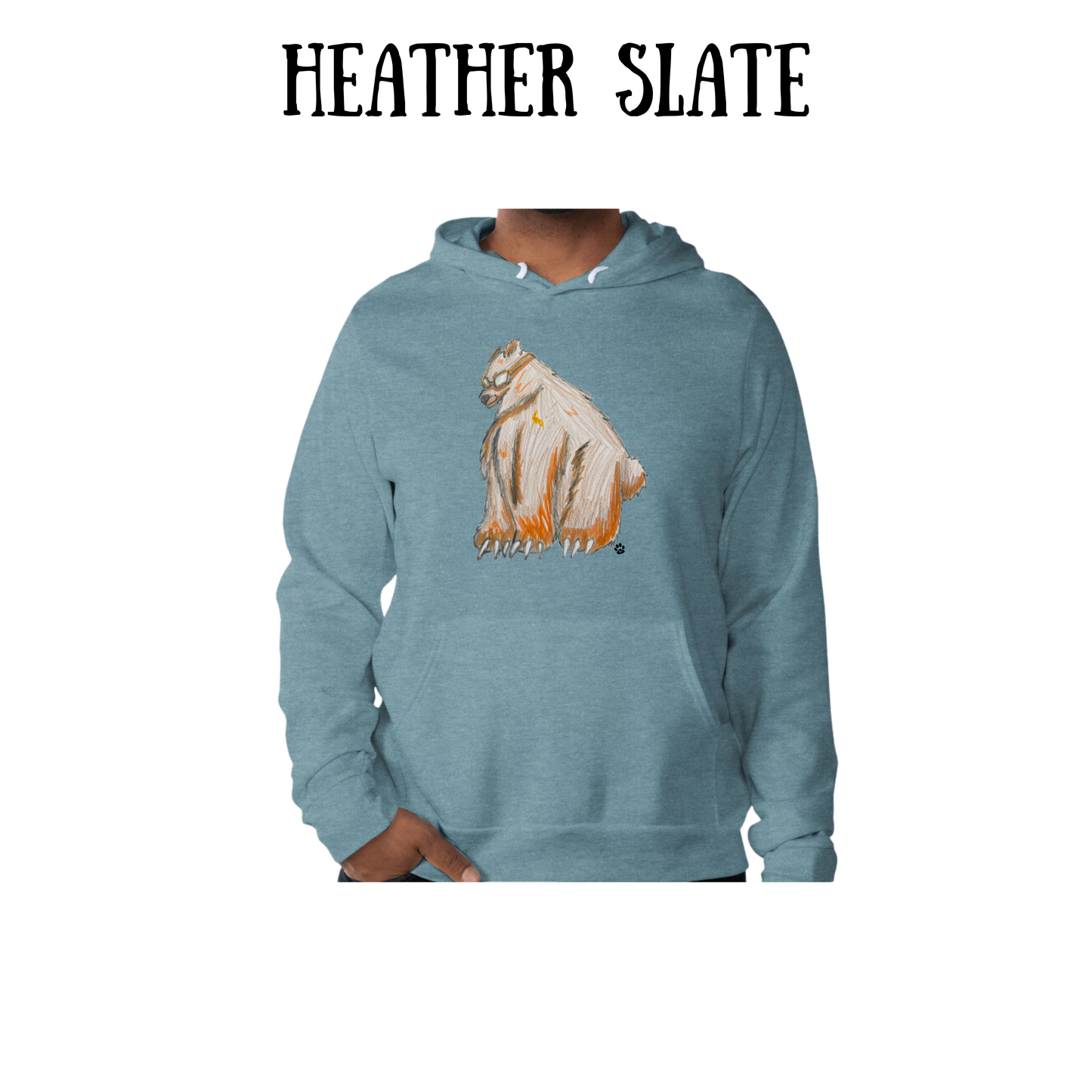 AC - Muscle Bear - Sponge Fleece Hoodie - Greens, Neutrals