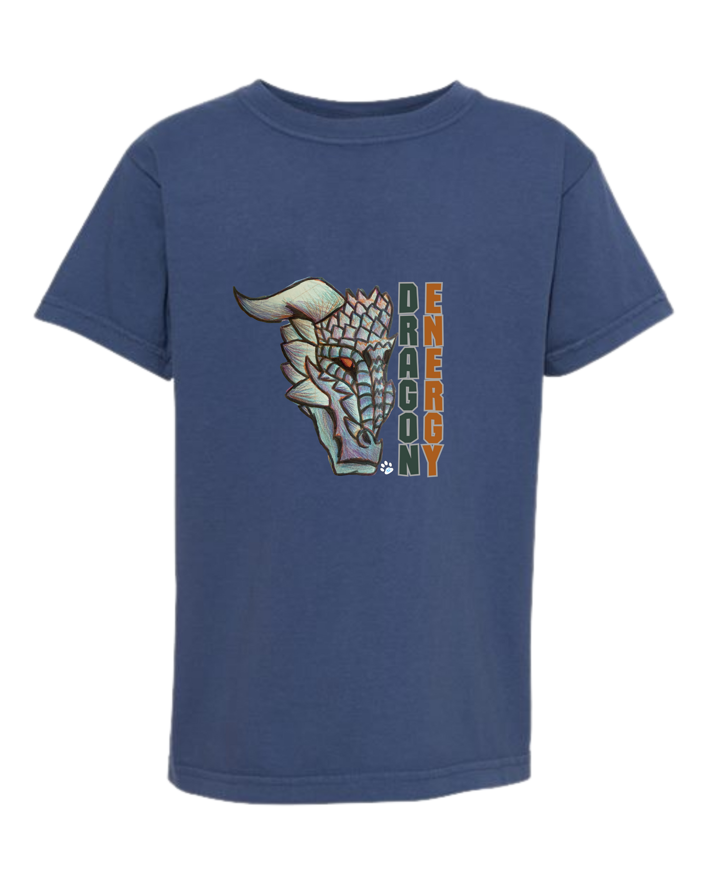 Dragon Energy - Comfort Colors - Heavyweight Youth Tee - Neutral Colors & Blues
