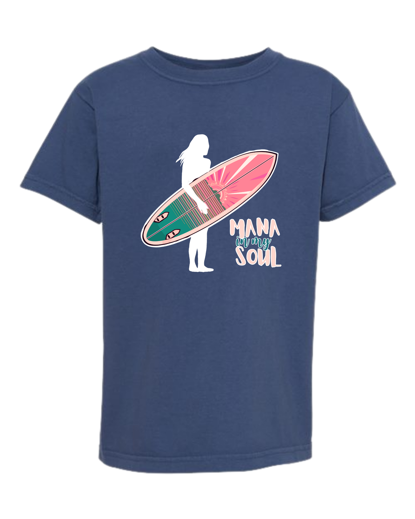 Mana in My Soul - Comfort Colors - Heavyweight Youth Tee - Neutral Colors & Blues
