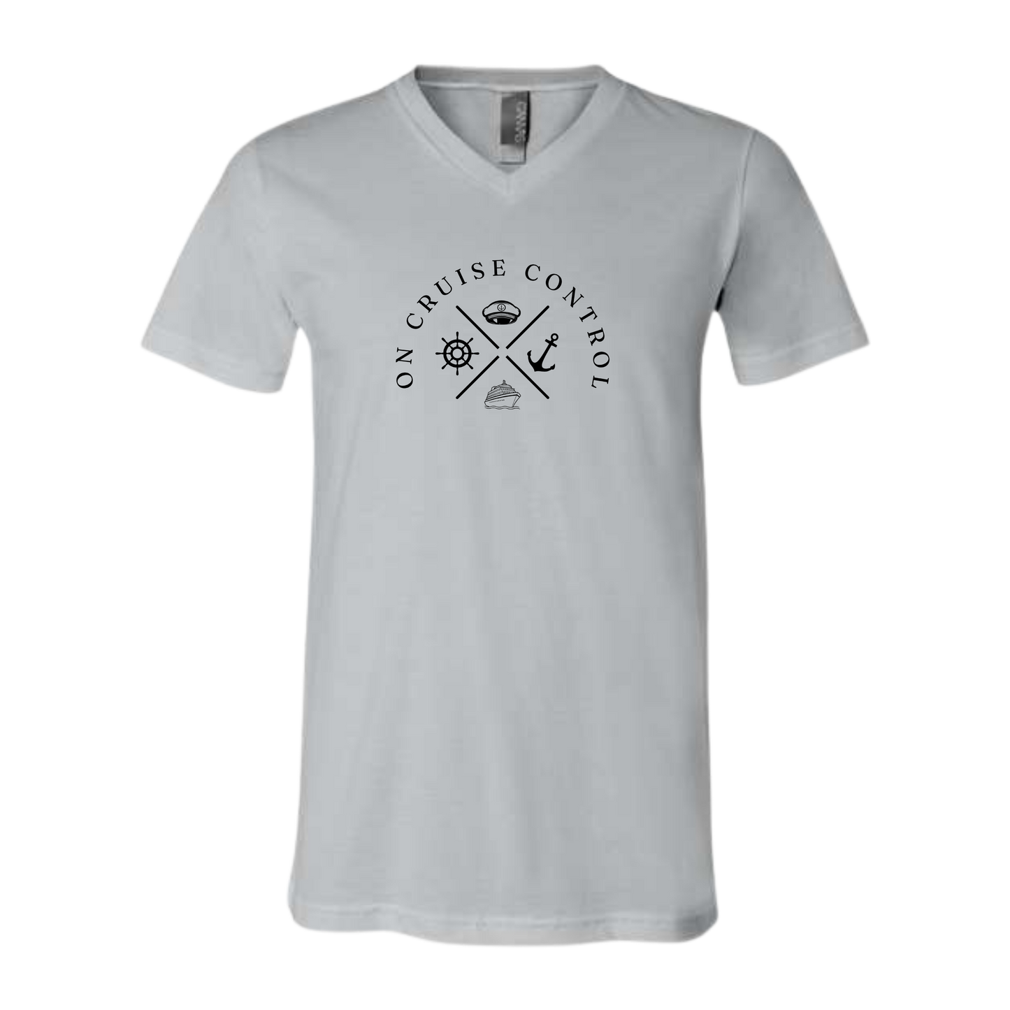 On Cruise Control - Bella+Canvas - Unisex V-Neck - Neutral Colors