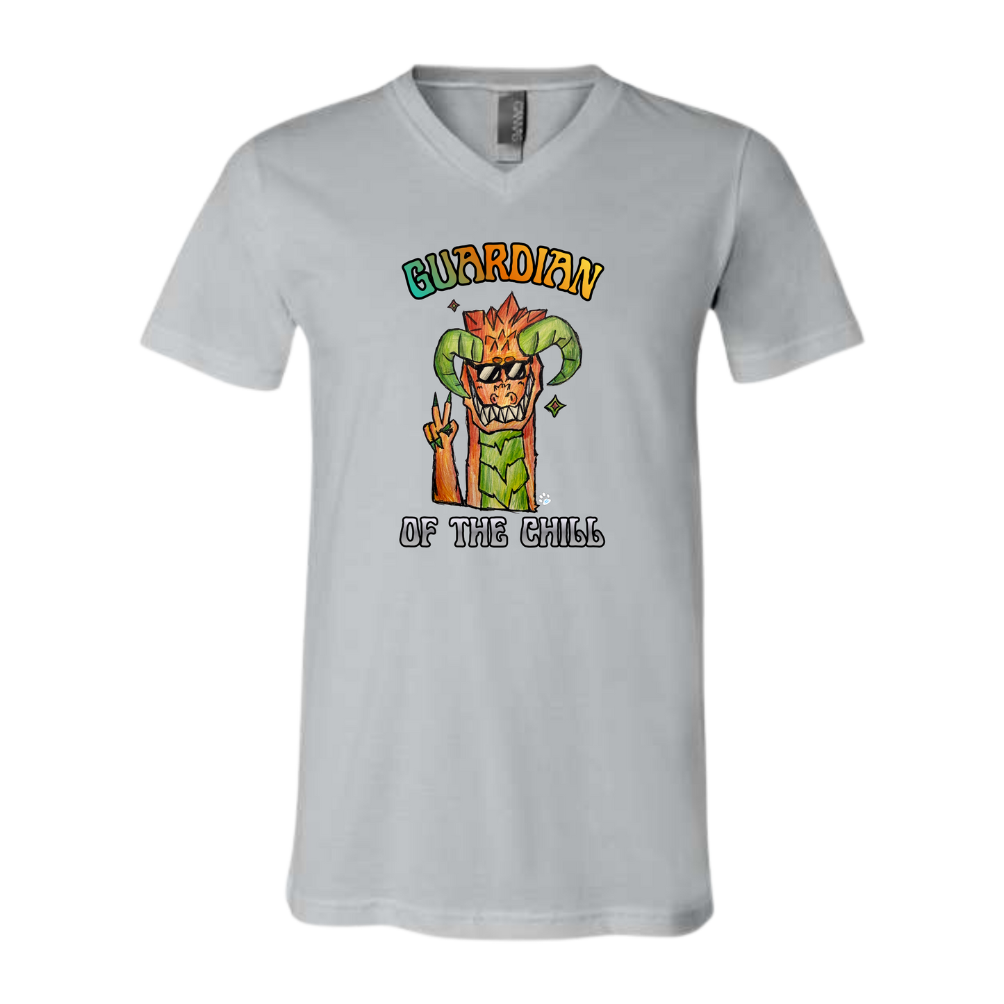 Guardian of The Chill - Bella+Canvas - Unisex V-Neck - Neutral Colors