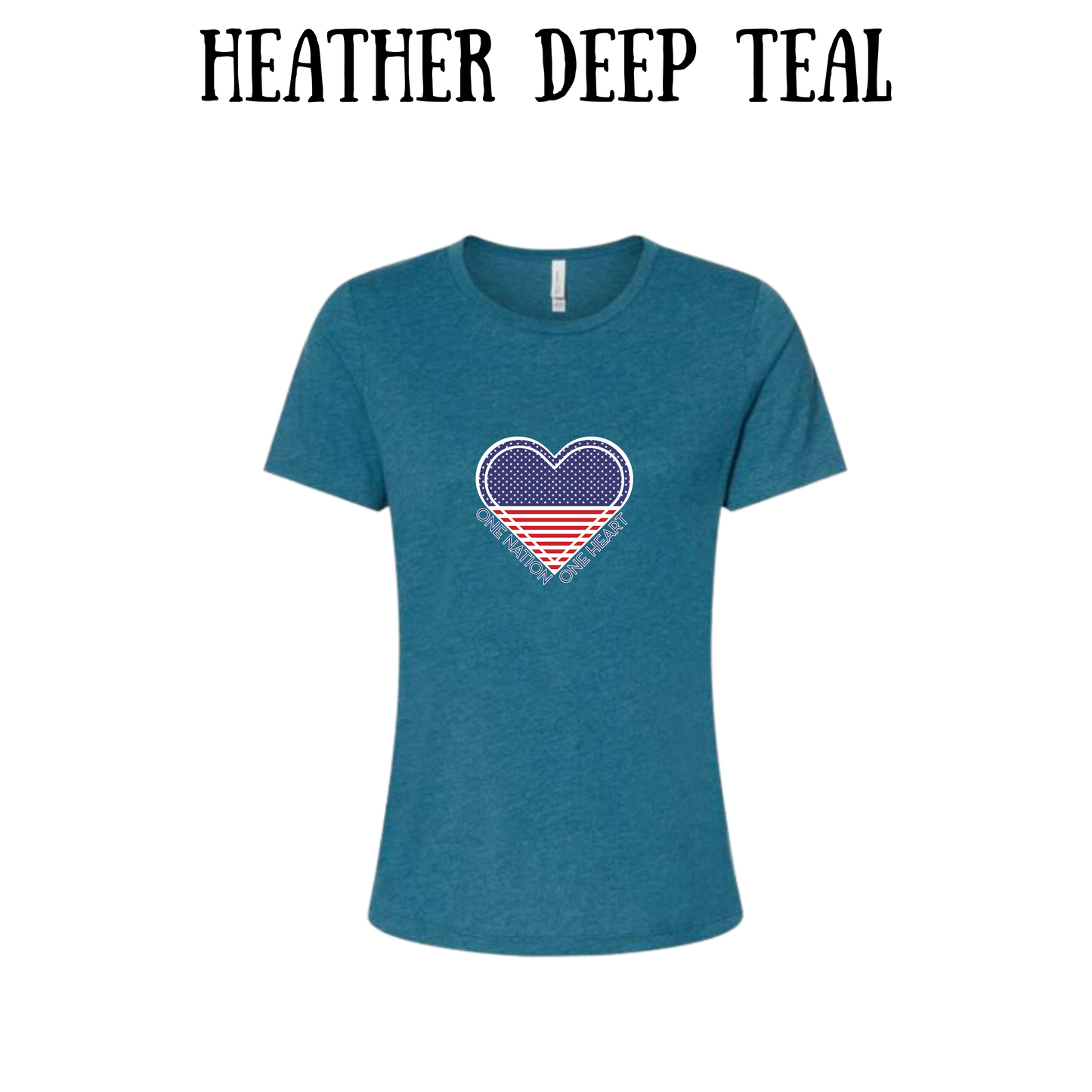 PP - One Nation One Heart - Women's Relaxed Fit Tee - Assorted Colors