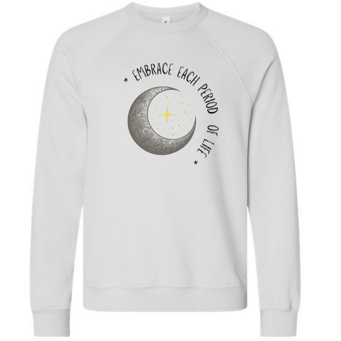 Embrace Each Period of Life - Sponge Fleece Raglan Sweatshirt - Assorted Colors
