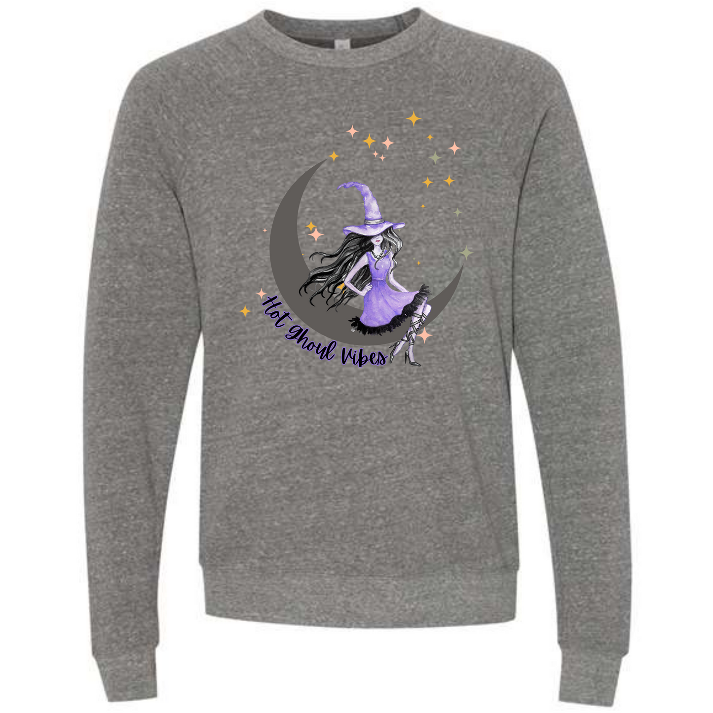 HP - Hot Ghoul Vibes - Sponge Fleece Raglan Sweatshirt - Greens, Neutrals