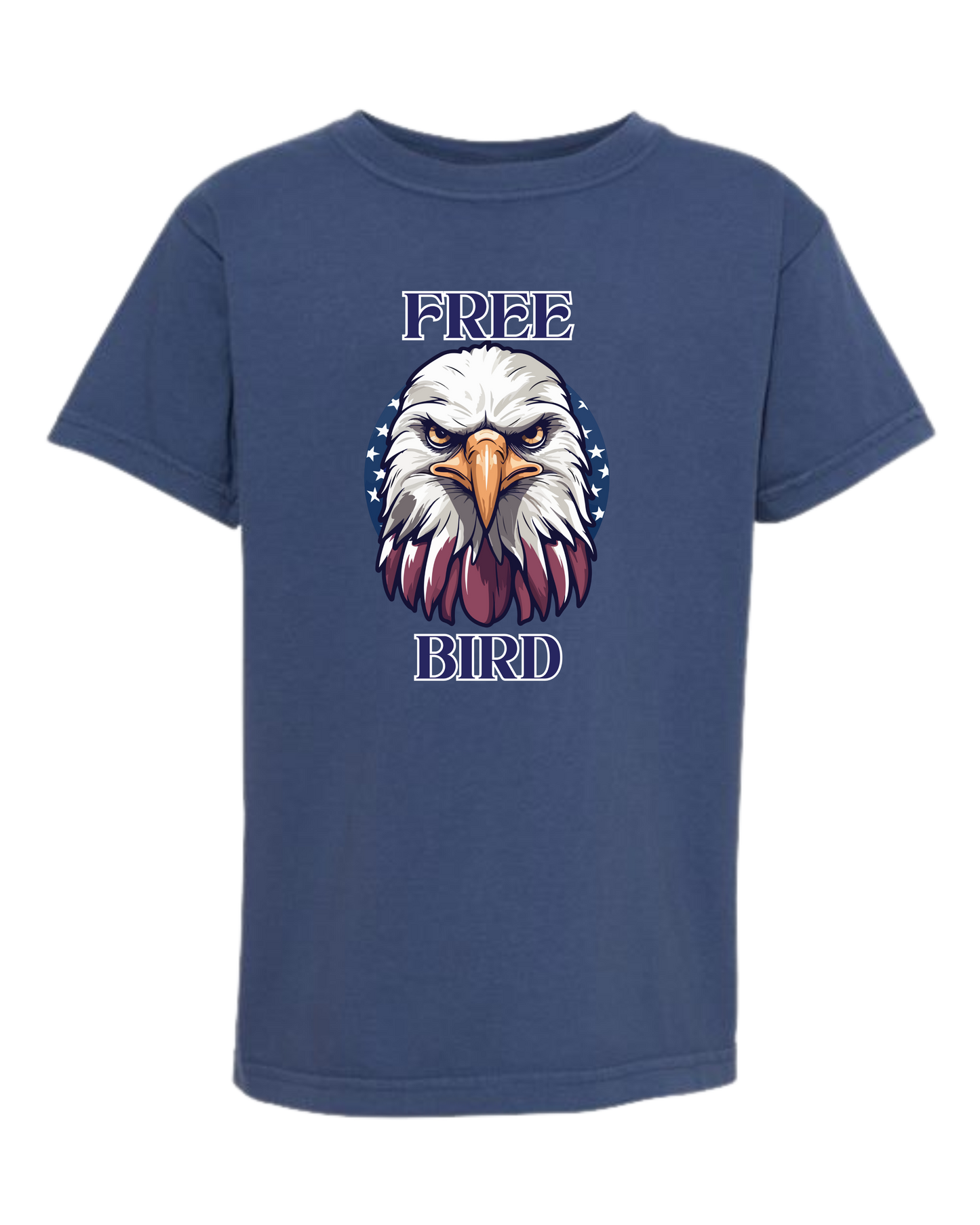 Free Bird - Comfort Colors - Heavyweight Youth Tee - Neutral Colors & Blues