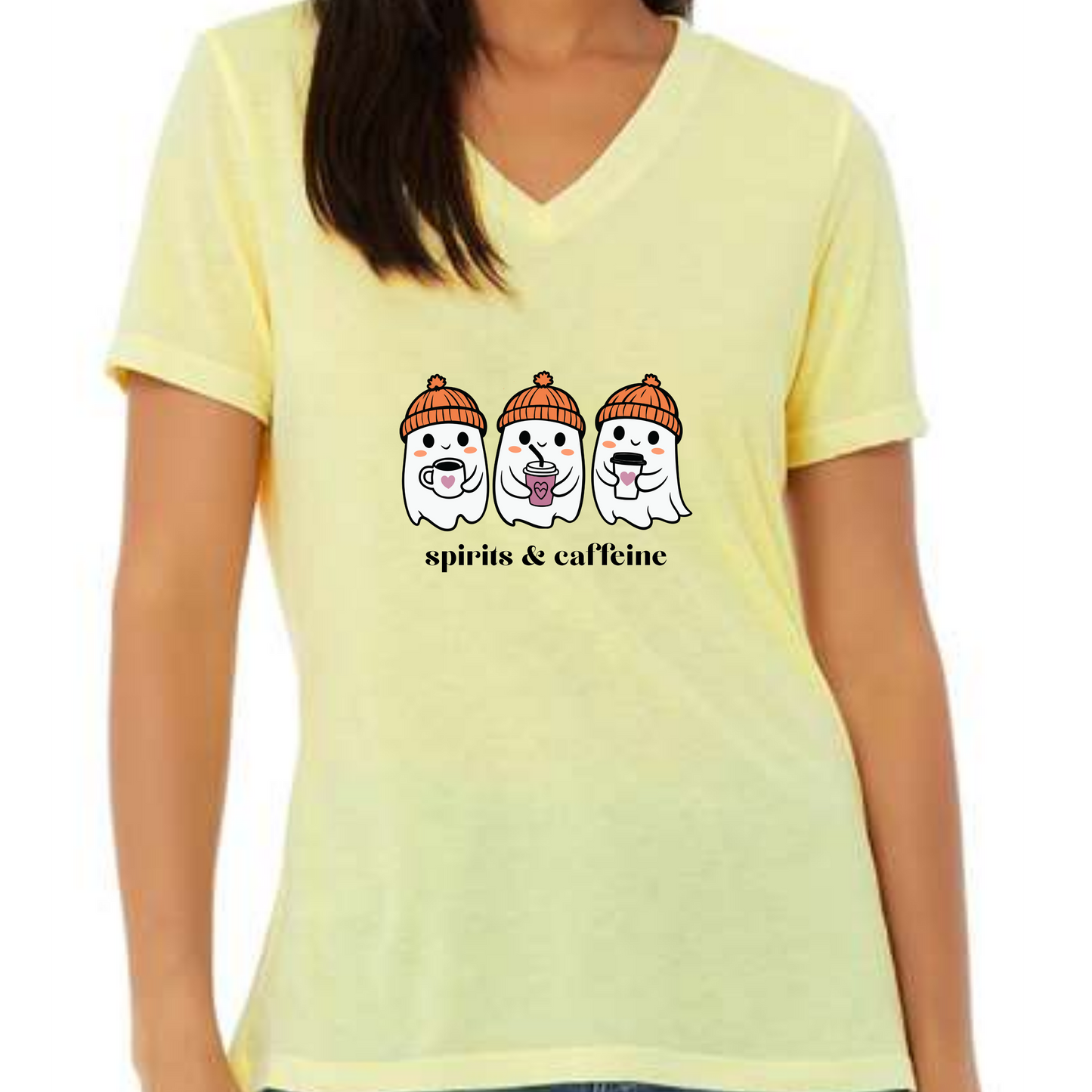 Spirits & Caffeine - Women's V-Neck - Assorted Colors