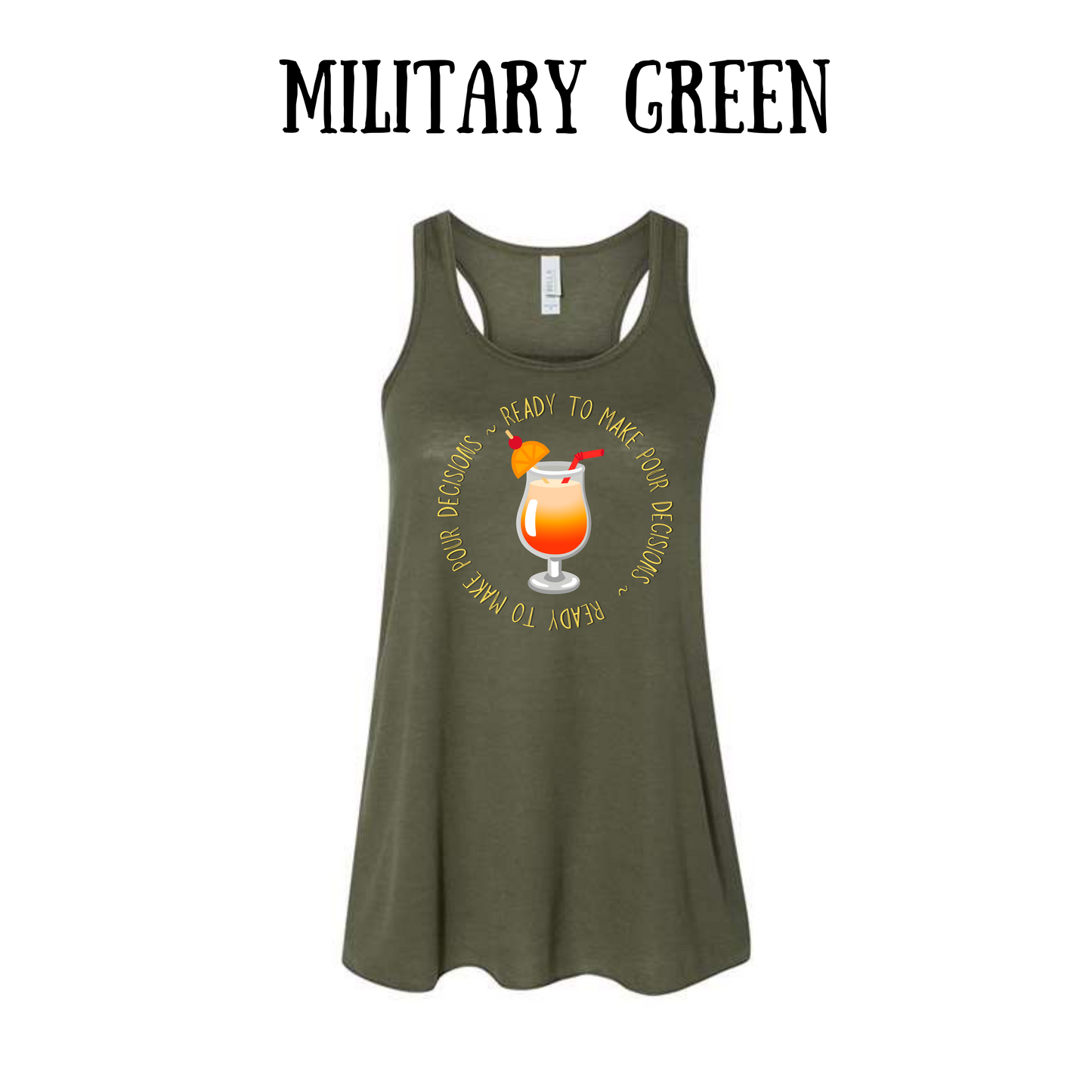 VP - Ready to Make Pour Decisions - Women's Flowy Racerback Tank