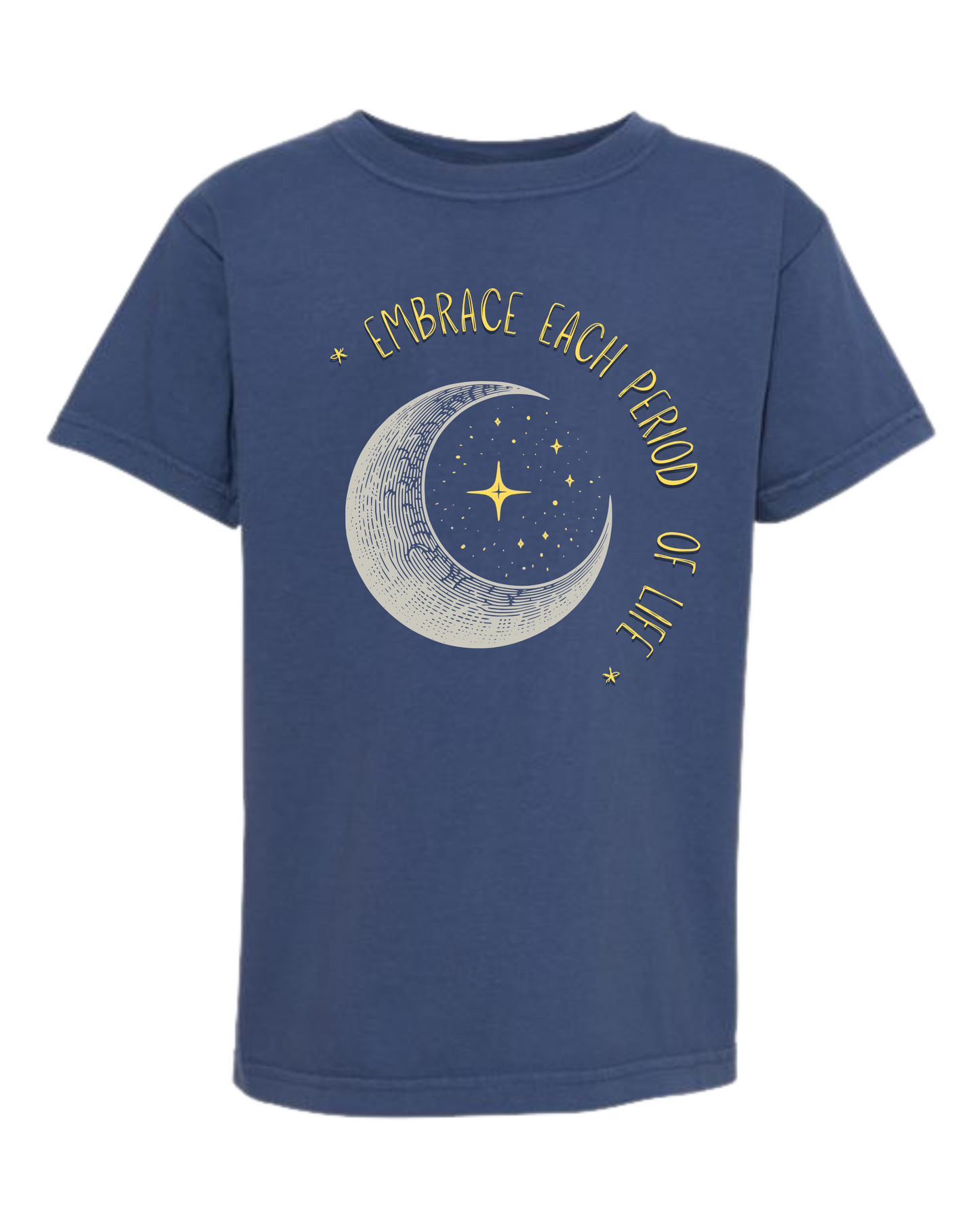 Embrace Each Period of Life - Comfort Colors - Heavyweight Youth Tee - Neutral Colors & Blues