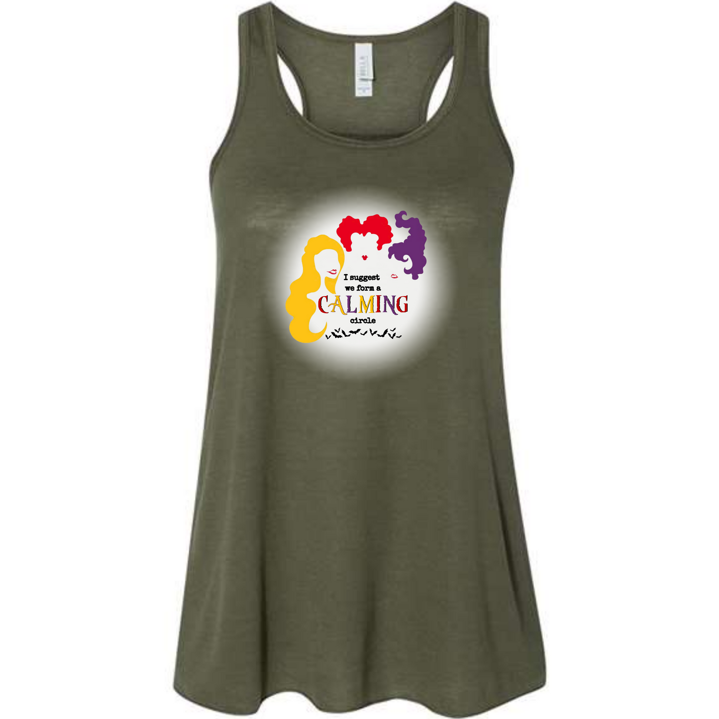 Calming Circle - Women's Flowy Racerback Tank - Assorted Colors