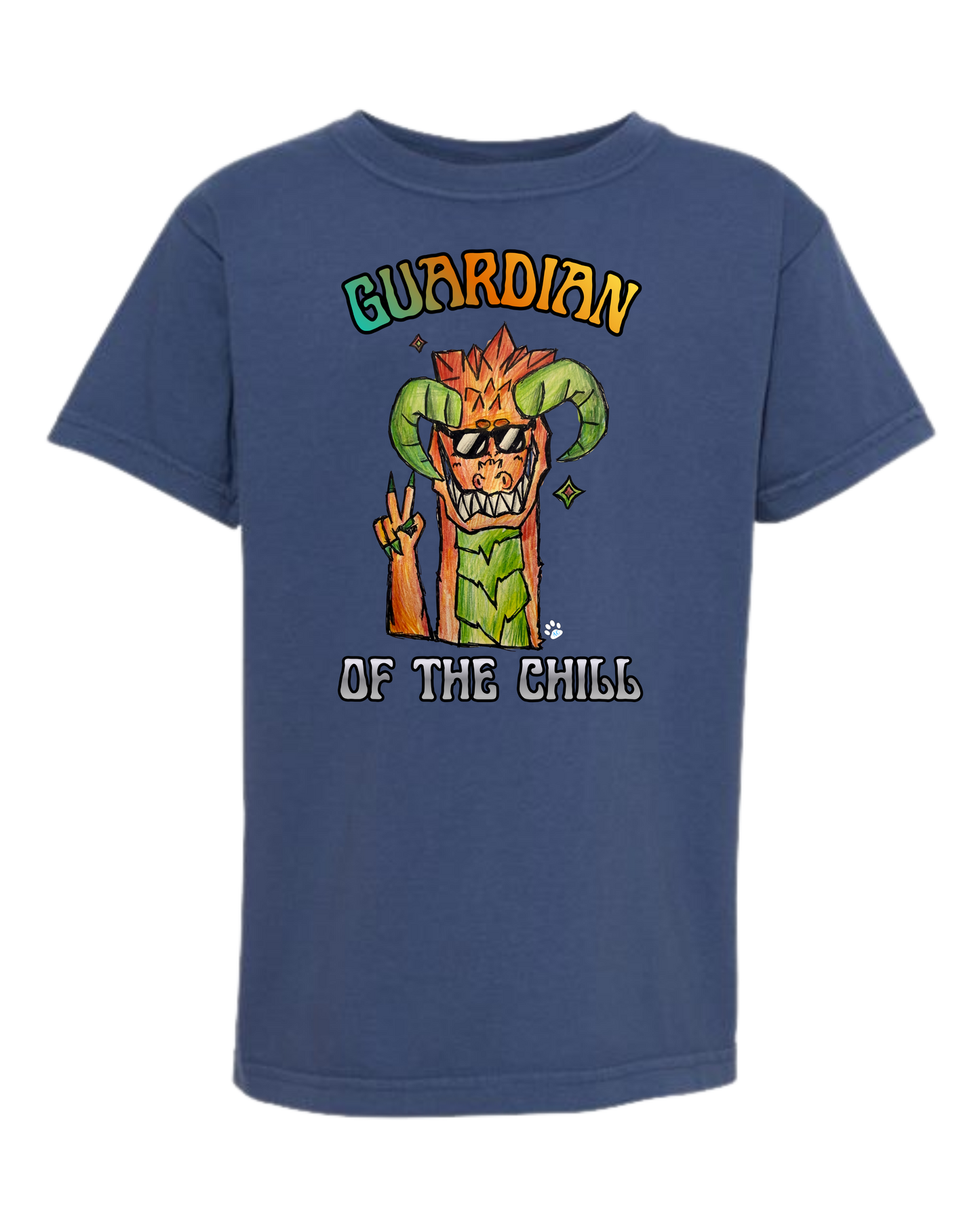 Guardian of The Chill - Comfort Colors - Heavyweight Youth Tee - Neutral Colors & Blues