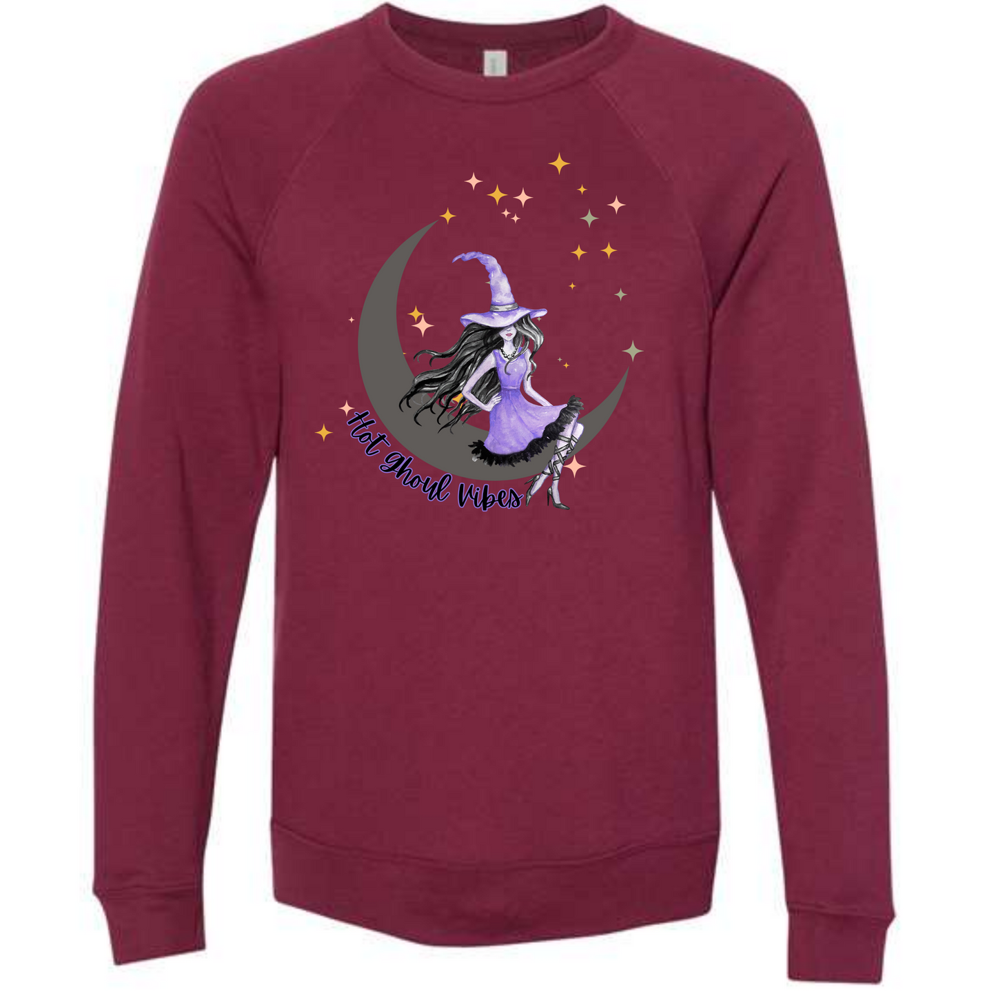 HP - Hot Ghoul Vibes - Sponge Fleece Raglan Sweatshirt - Assorted Colors