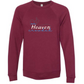 Maroon raglan sweatshirt with Make Heaven Crowded Heart and Cross image