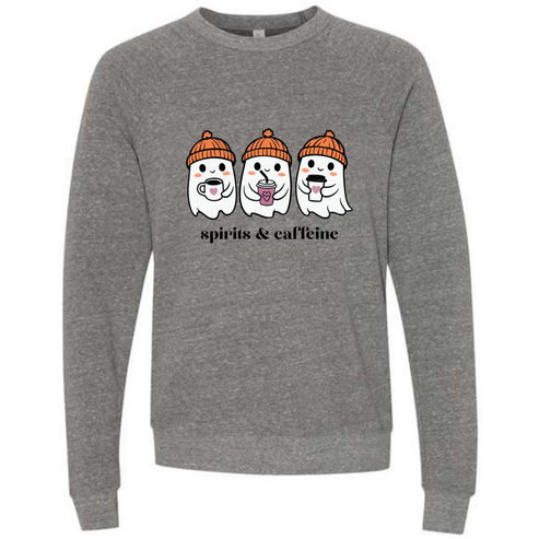 HP - Spirits & Caffeine - Sponge Fleece Raglan Sweatshirt - Greens, Neutrals
