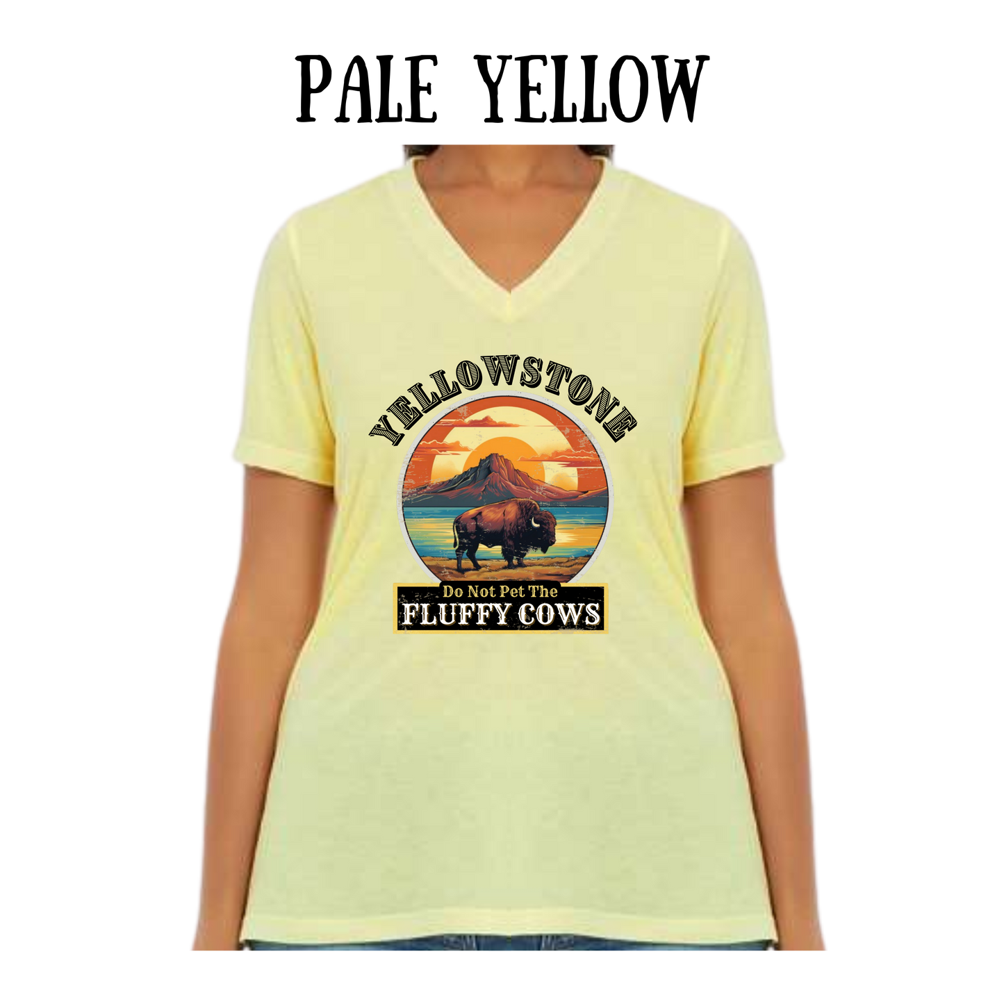 CP - Yellowstone: Fluffy Cows - Women's V-Neck - Assorted Colors