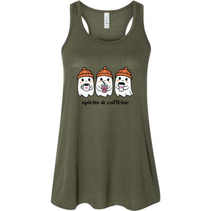 HP - Spirits & Caffeine - Women's Flowy Racerback Tank