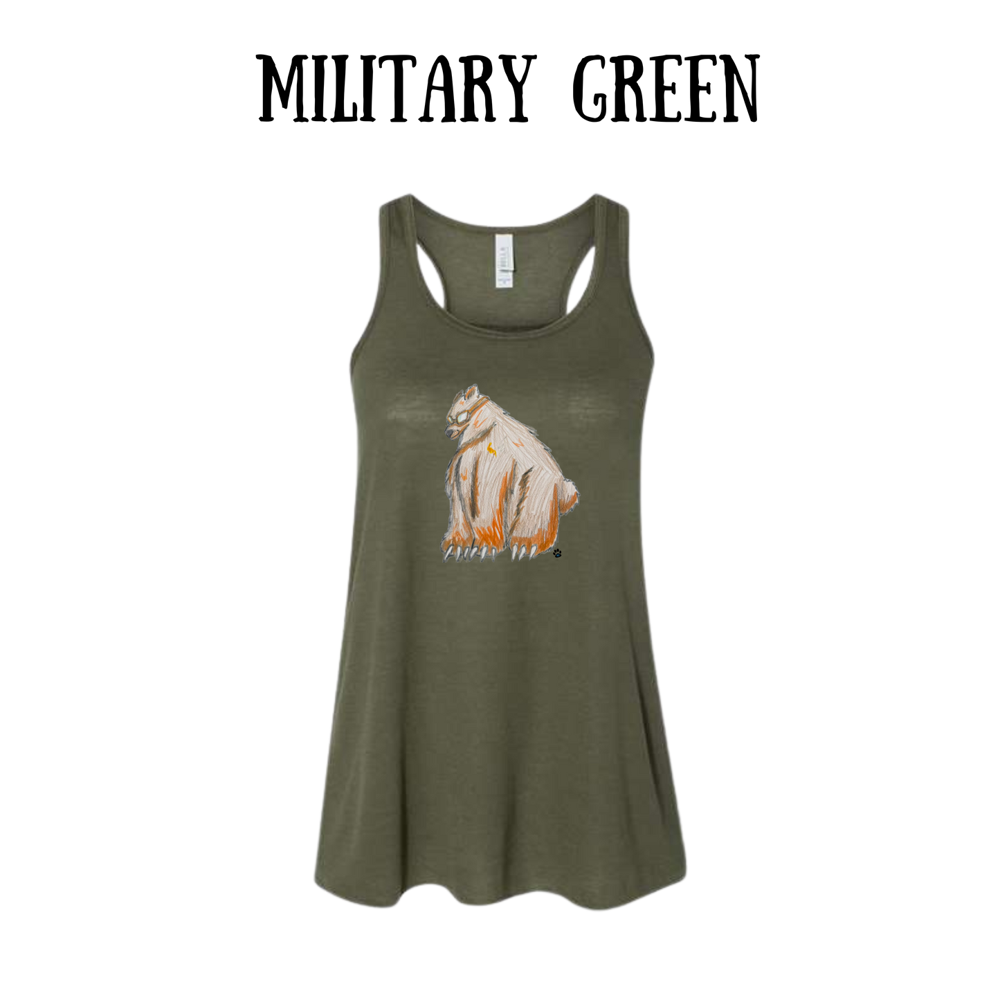 AC - Muscle Bear - Women's Flowy Racerback Tank