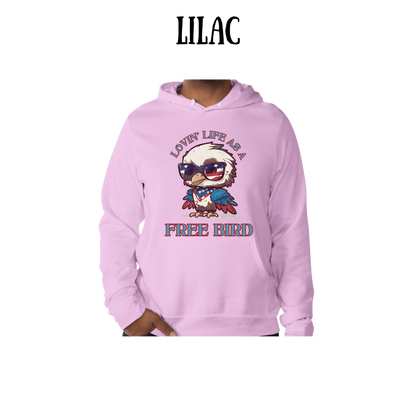 PP - Lovin' Life As A Free Bird - Sponge Fleece Hoodie - Blues, Purples