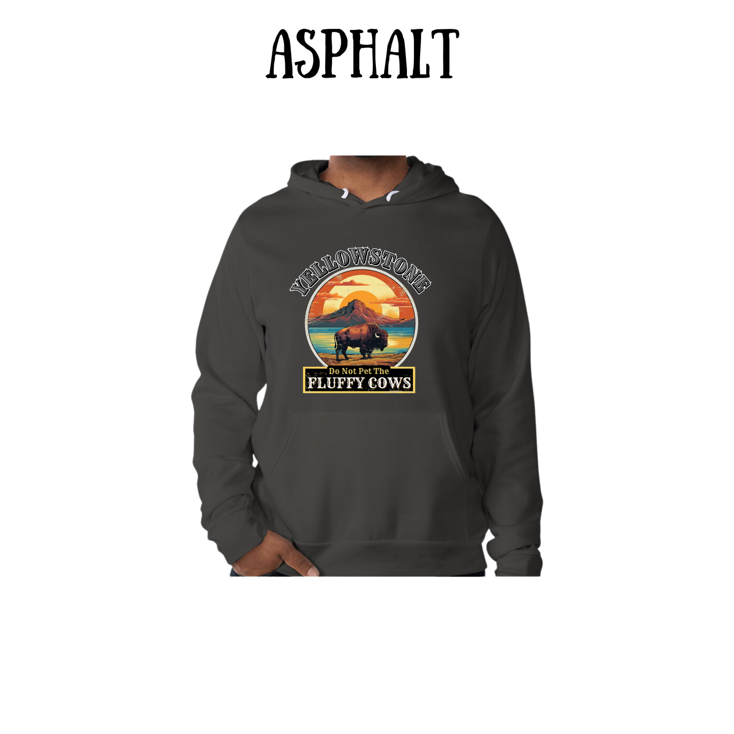 CP - Yellowstone: Fluffy Cows - Sponge Fleece Hoodie - Greens, Neutrals