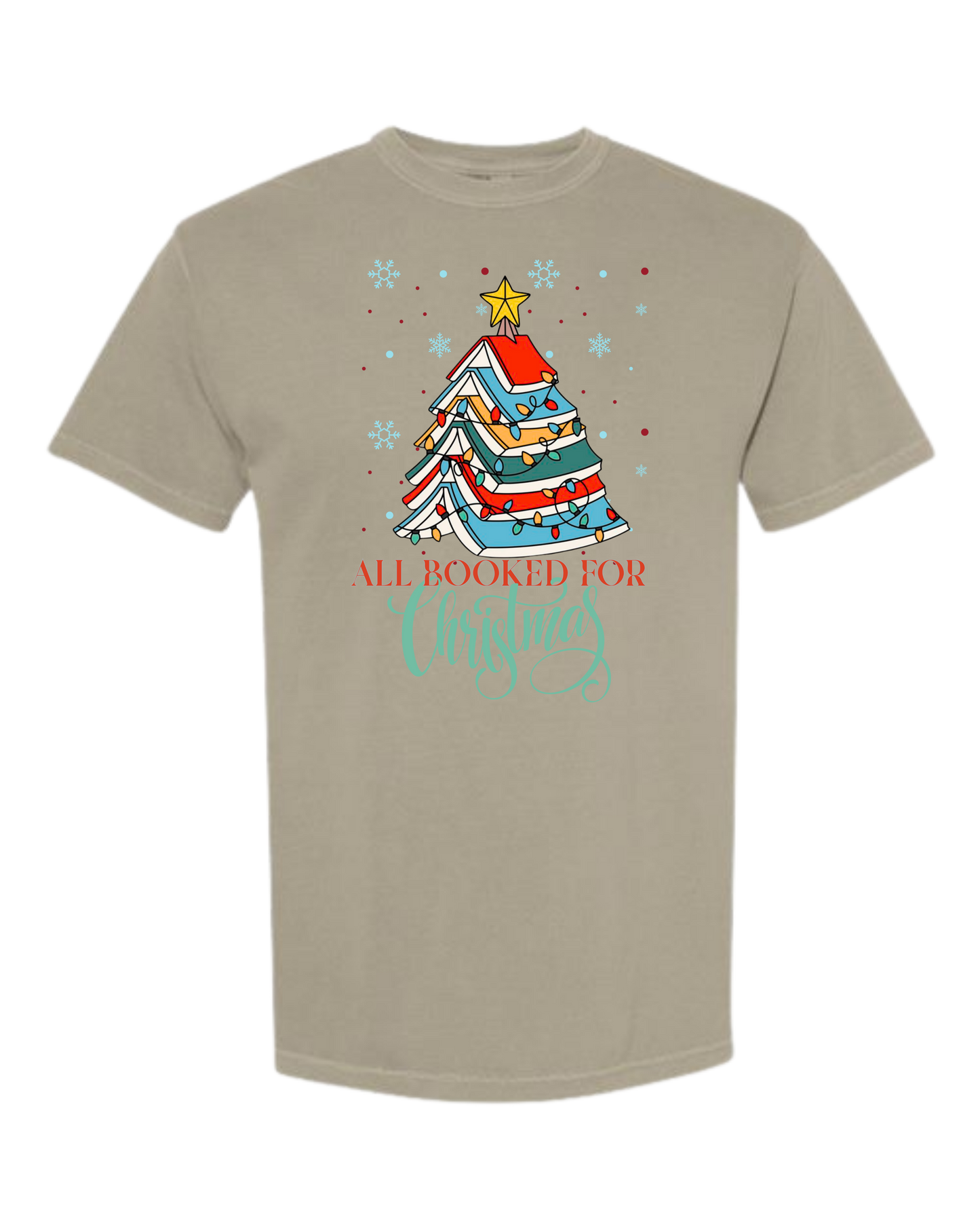 All Booked For Christmas- Comfort Colors - Heavyweight Unisex Tee - Neutrals