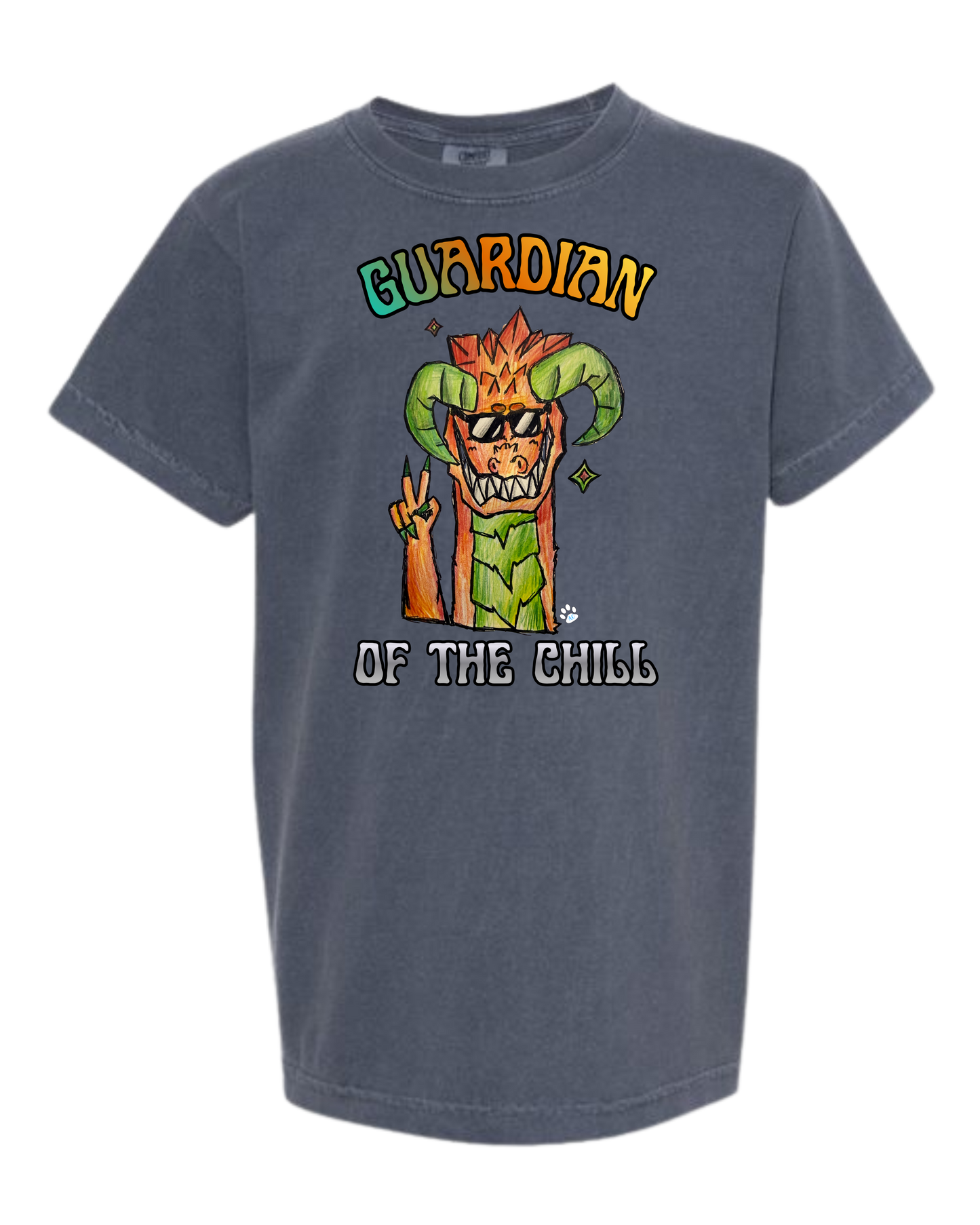 Guardian of The Chill - Comfort Colors - Heavyweight Youth Tee - Neutral Colors & Blues