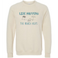 Life Happens The Beach Helps - Sponge Fleece Raglan Sweatshirt - Assorted Colors