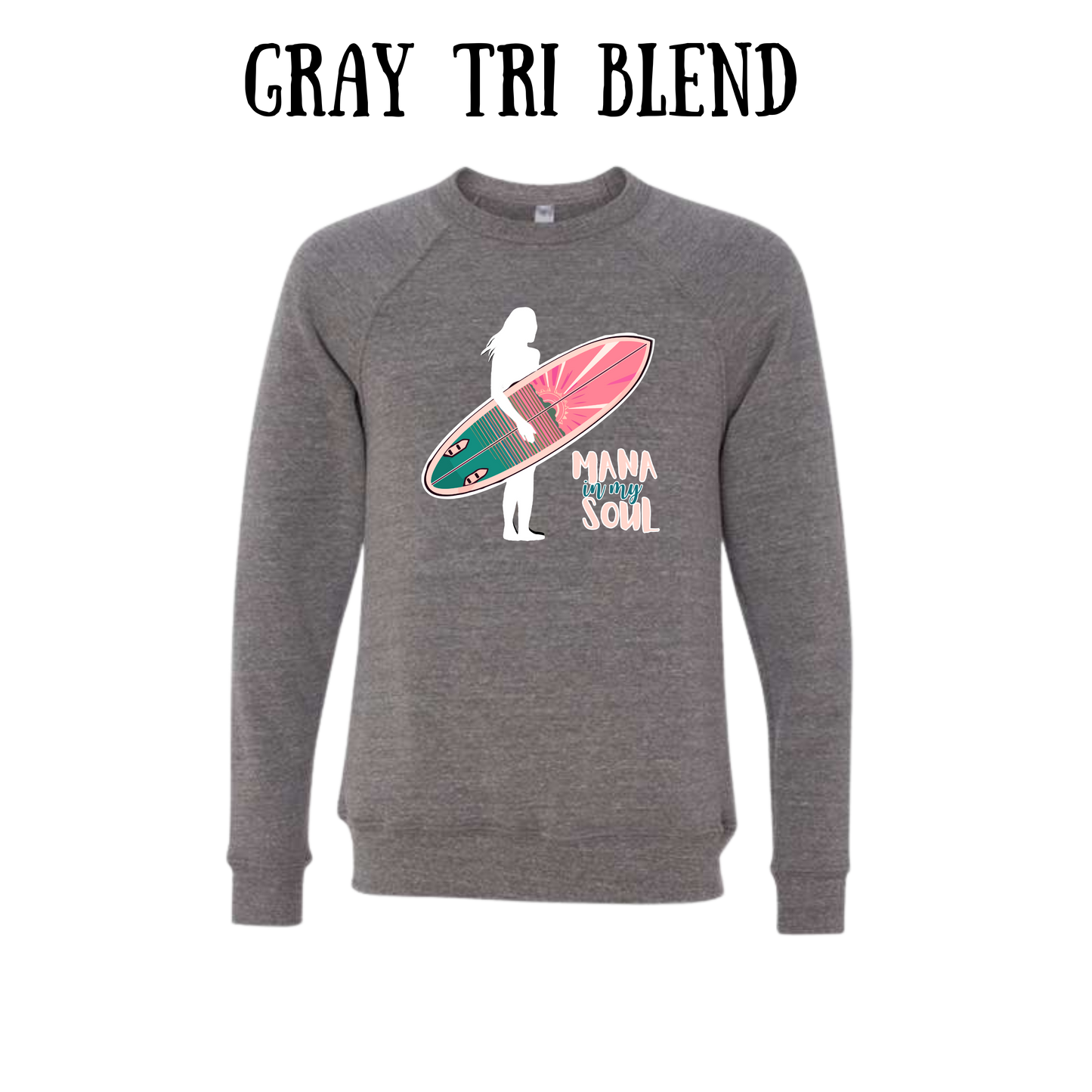 VP - Mana in My Soul - Sponge Fleece Raglan Sweatshirt - Greens, Neutrals