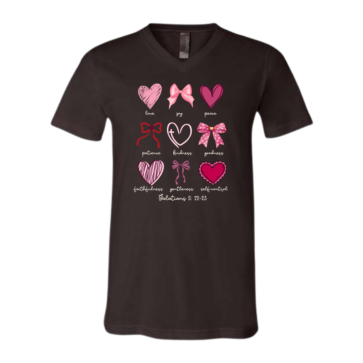 Galatians 5 - Valentines - Bella+Canvas - Unisex V-Neck - Neutral Colors